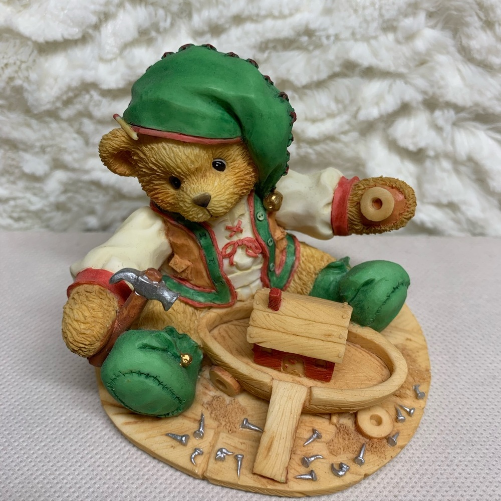 Cherished Teddies Santa's Workshop "Yule" Vintage Figurine 1995
